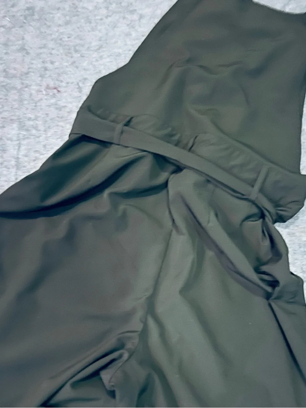 Prologue Olive Tie-Waist Cropped Jumpsuit - Picture 6 of 7